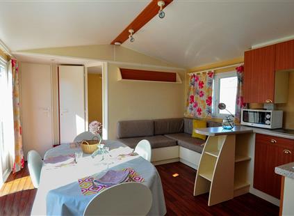 ©Camping la touesse-Saint-Lunaire-location mobile home 2 chambres camping en Ille et Vilaine
